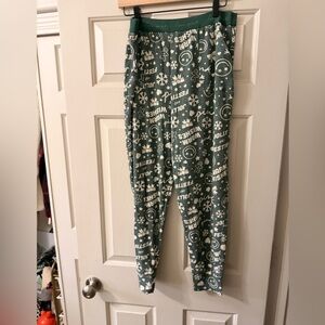 Victoria's Secret Green Festive Pajama Pants